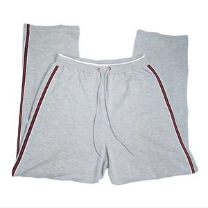 Erika Sport Grey Wide Straight Leg Gray Side Stripe Sweats Sweatpants Pants Sz M